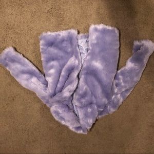 Purple furry coat